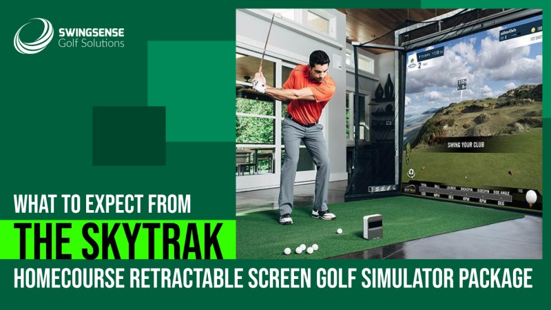 What To Expect From The Skytrak Homecourse Retractable Screen Golf Simulator Package