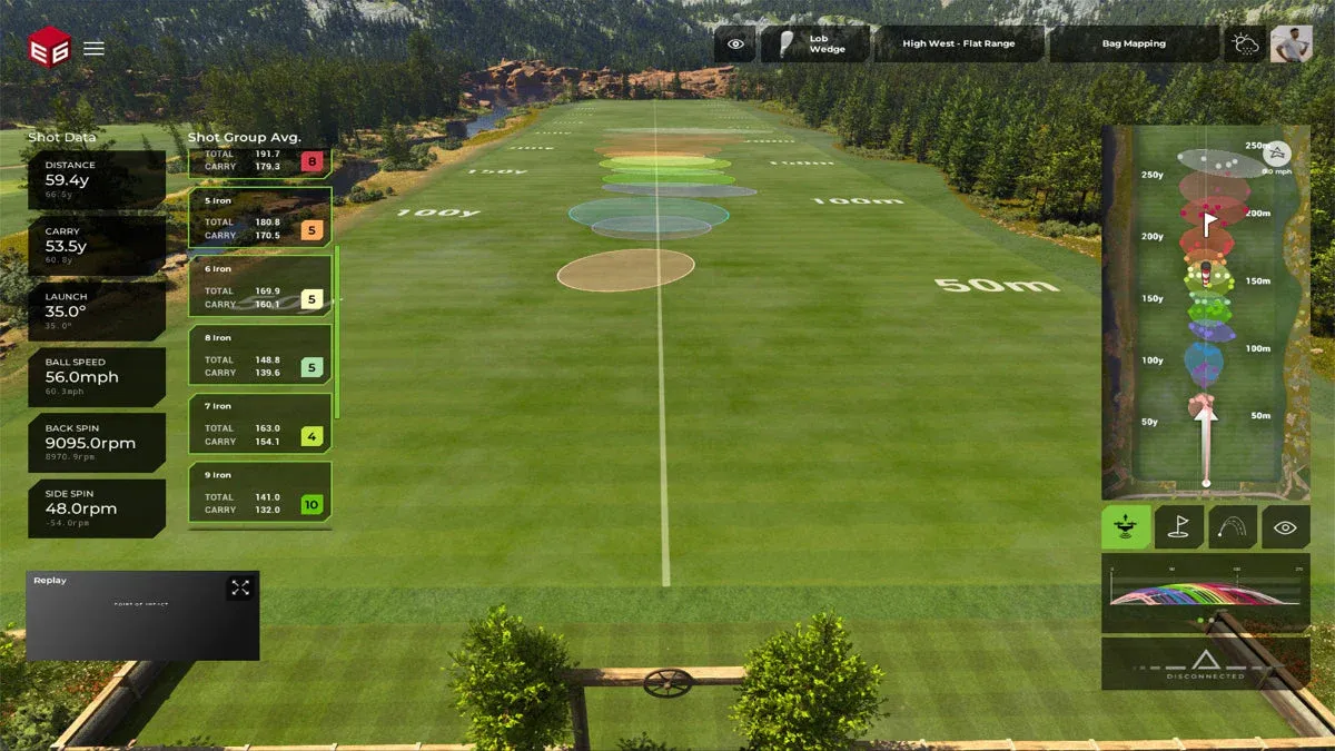 TruGolf E6 Bag Mapping Screendhot