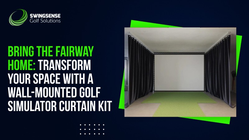 Wall-Mounted Golf Simulator Curtain Kit