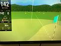 The ball in 142m - over the declared PIN position (152m).