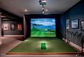 PROJECTOR CENTERED ON IMPACT SCREEN WALL AND ROUGHLY CENTERED OVER HITTING MAT
