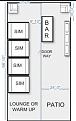 My existing bar is on the right and golf space is to the left.