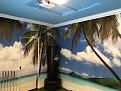 As viewed from the screen. Also shows the mural I installed to make my tiny sim look bigger!