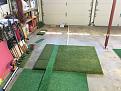 Surface on left CCE hitting strip, middle homedepot outdoor carpet, on the right homedepot artificial grass