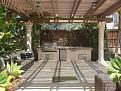 Prior to pergola cover top and curtains on left and right