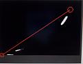 Ball path seen on bottom left, club on top left. Launch angle way off.