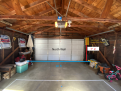 Behind the hitting area (rafters and garage door opener have been moved. .