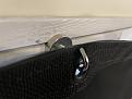 Magnetic Hooks hold the garage door window covering even when door is raised.