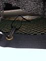 Attached at top with zip tie and bungee