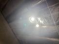 two led lights straight above