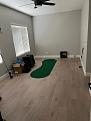 Still need to empty the room. But the impact mat/enclosure would go on the visible wall.