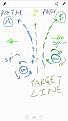 ok ill make it simple . pretend you are behind the ball looking down the target line at the flag . Path A (draw) would you agree you need to spin the ball in the direction shown looking at the ball from above , You can experiment yourself by spinning the ball with your fingers on the floor. Vice versa for path B