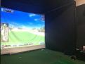 The right side of enclosure is up against the right wall.