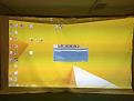 sim screen with full 16:9 laptop display using native 16:9 projector